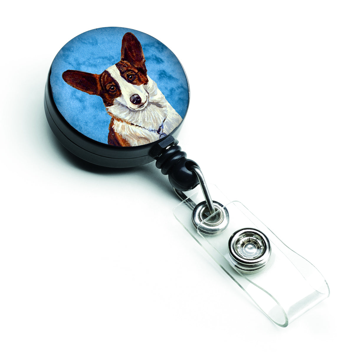 Blue Corgi Retractable Badge Reel LH9378BUBR  the-store.com.