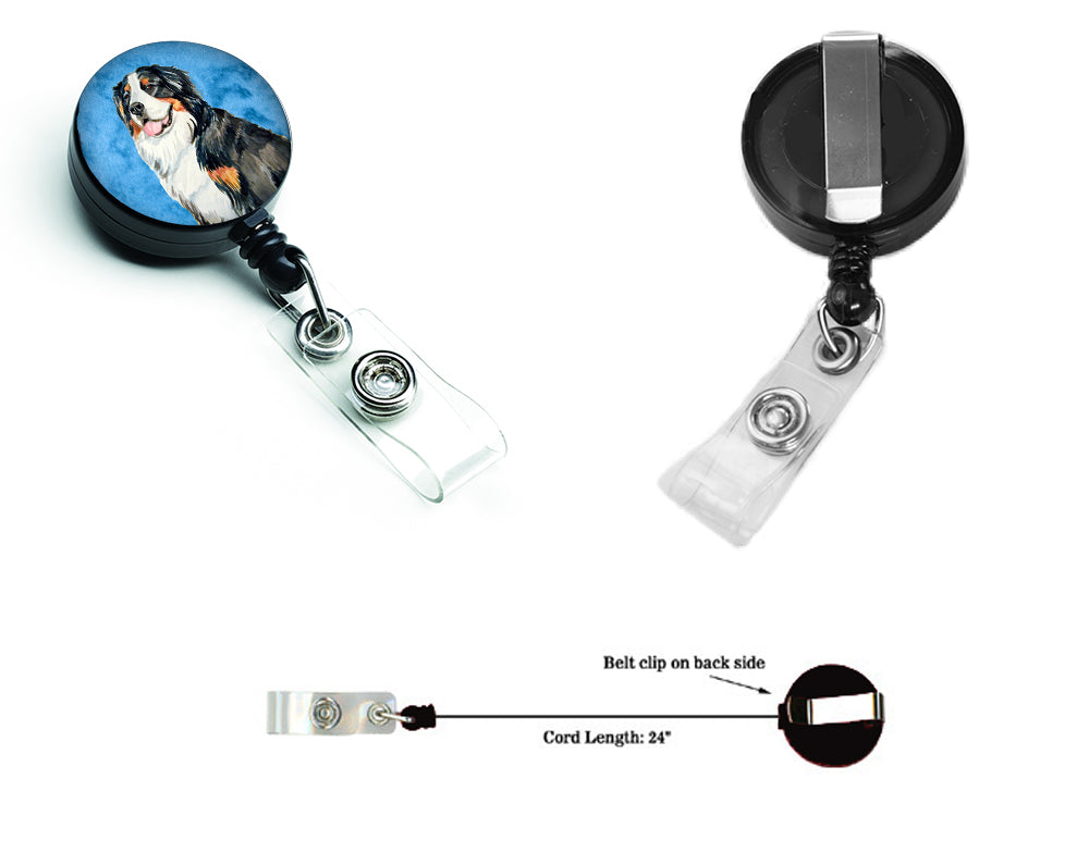 Blue Bernese Mountain Dog Retractable Badge Reel LH9379BUBR  the-store.com.
