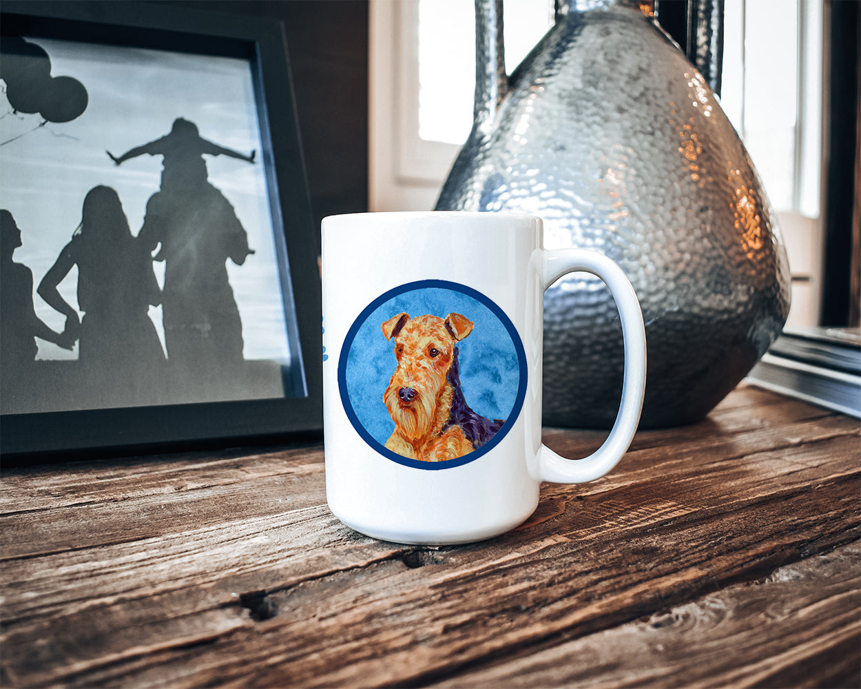 Airedale  Dishwasher Safe Microwavable Ceramic Coffee Mug 15 ounce  the-store.com.