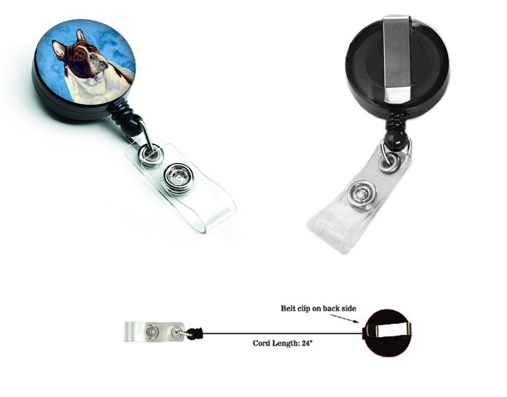 Blue French Bulldog Retractable Badge Reel LH9382BUBR  the-store.com.
