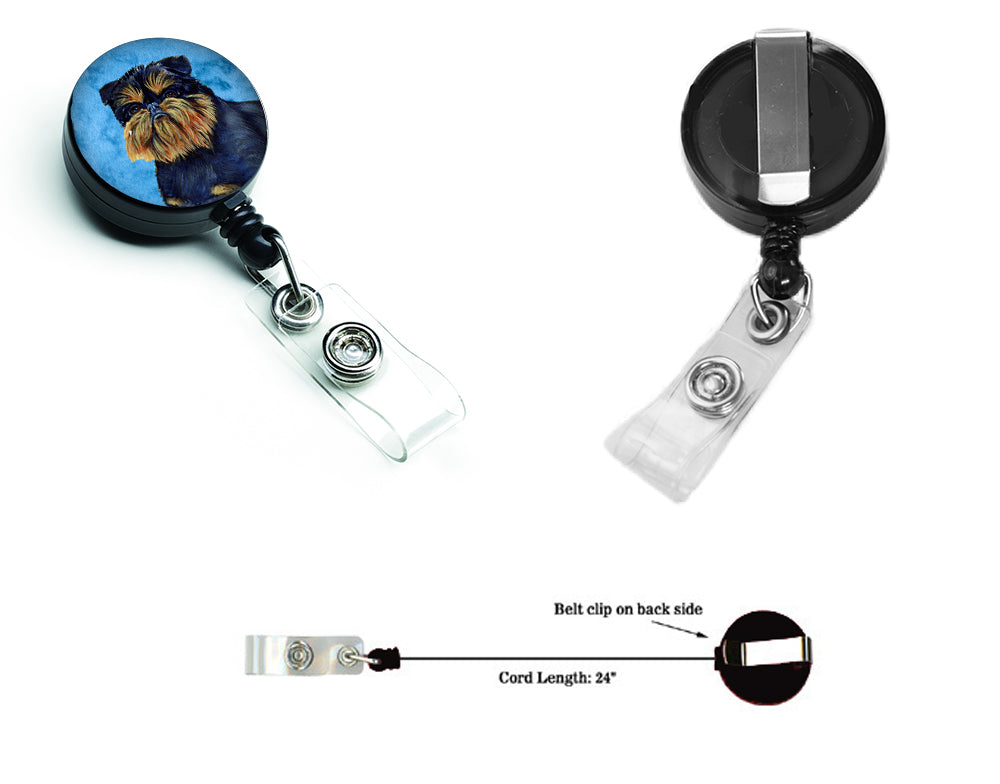 Blue Brussels Griffon Retractable Badge Reel LH9388BUBR  the-store.com.