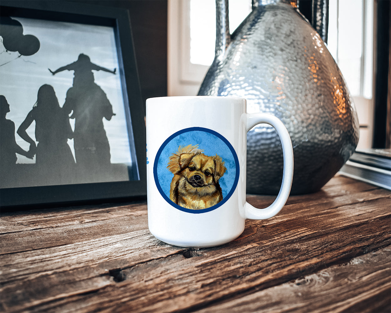 Tibetan Spaniel  Dishwasher Safe Microwavable Ceramic Coffee Mug 15 ounce  the-store.com.