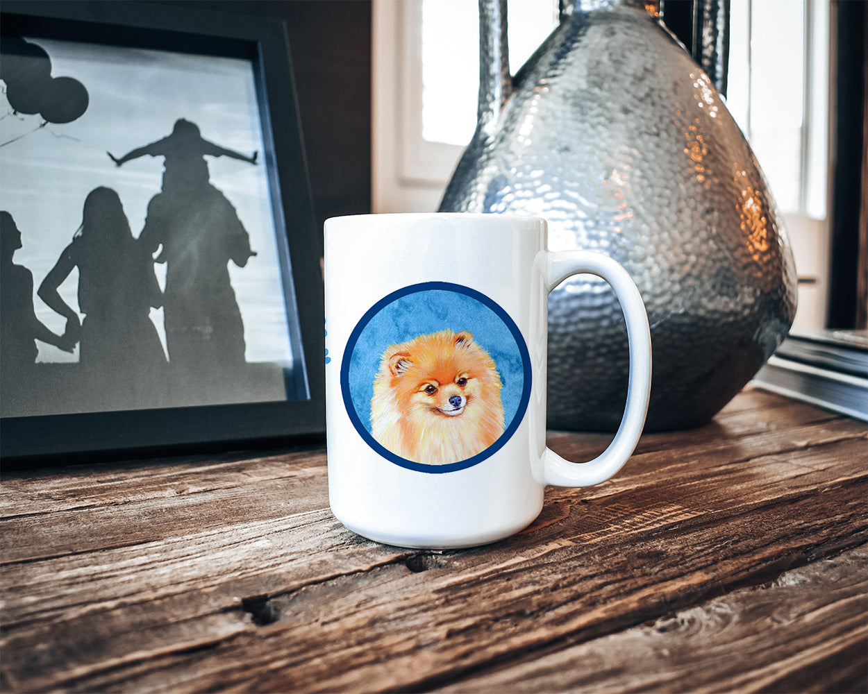 Pomeranian  Dishwasher Safe Microwavable Ceramic Coffee Mug 15 ounce  the-store.com.