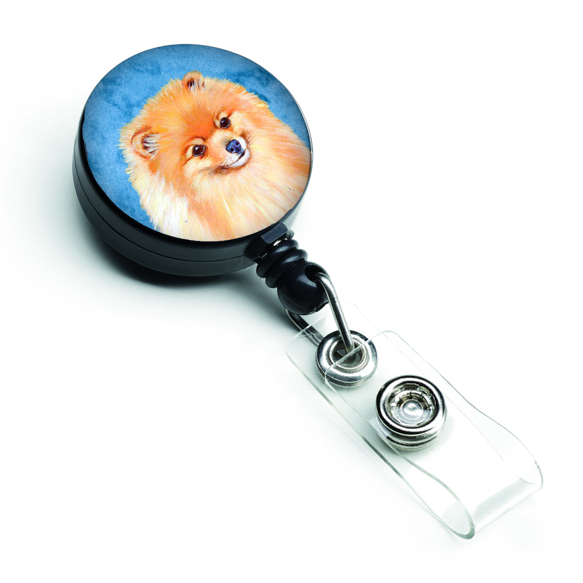 Blue Pomeranian Retractable Badge Reel LH9395BUBR  the-store.com.