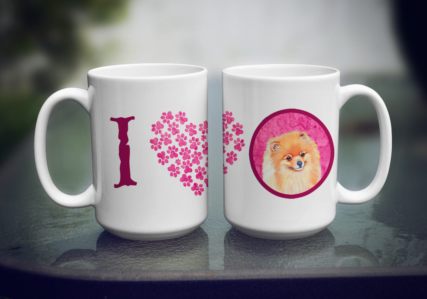 Pomeranian  Dishwasher Safe Microwavable Ceramic Coffee Mug 15 ounce  the-store.com.