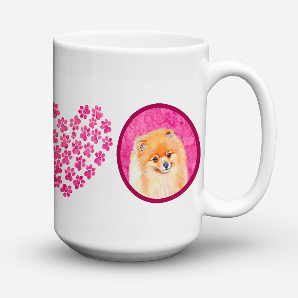 Pomeranian  Dishwasher Safe Microwavable Ceramic Coffee Mug 15 ounce  the-store.com.