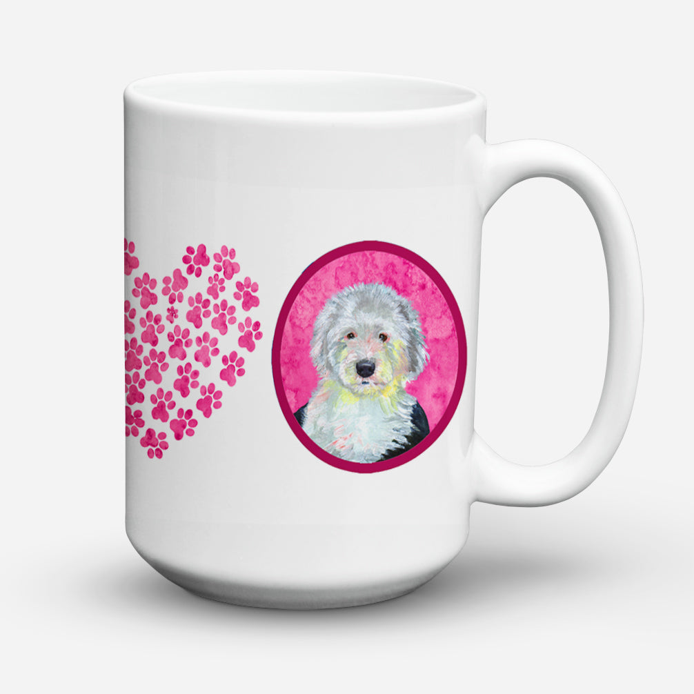 Old English Sheepdog  Dishwasher Safe Microwavable Ceramic Coffee Mug 15 ounce  the-store.com.