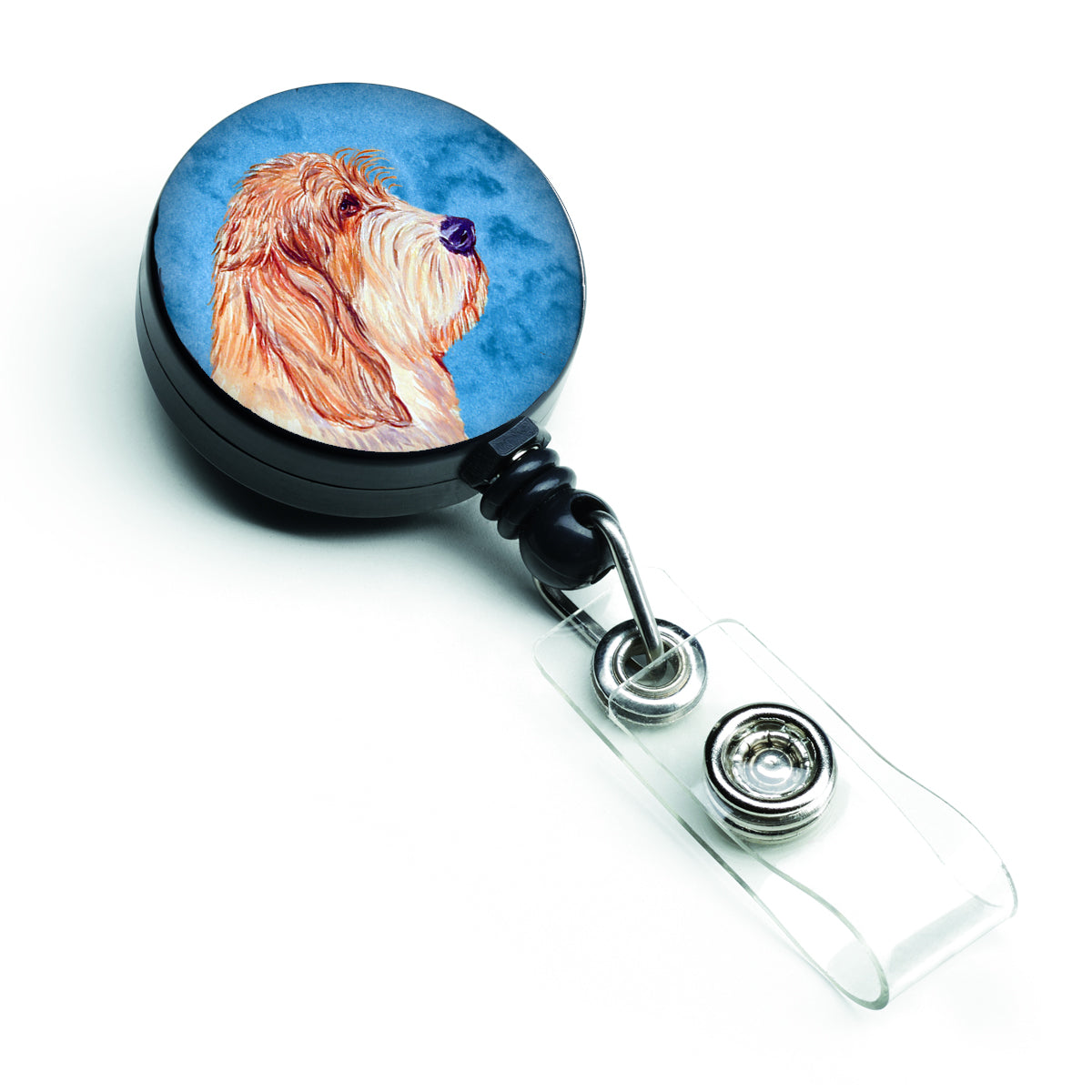 Blue Petit Basset Griffon Vendeen Retractable Badge Reel LH9397BUBR  the-store.com.