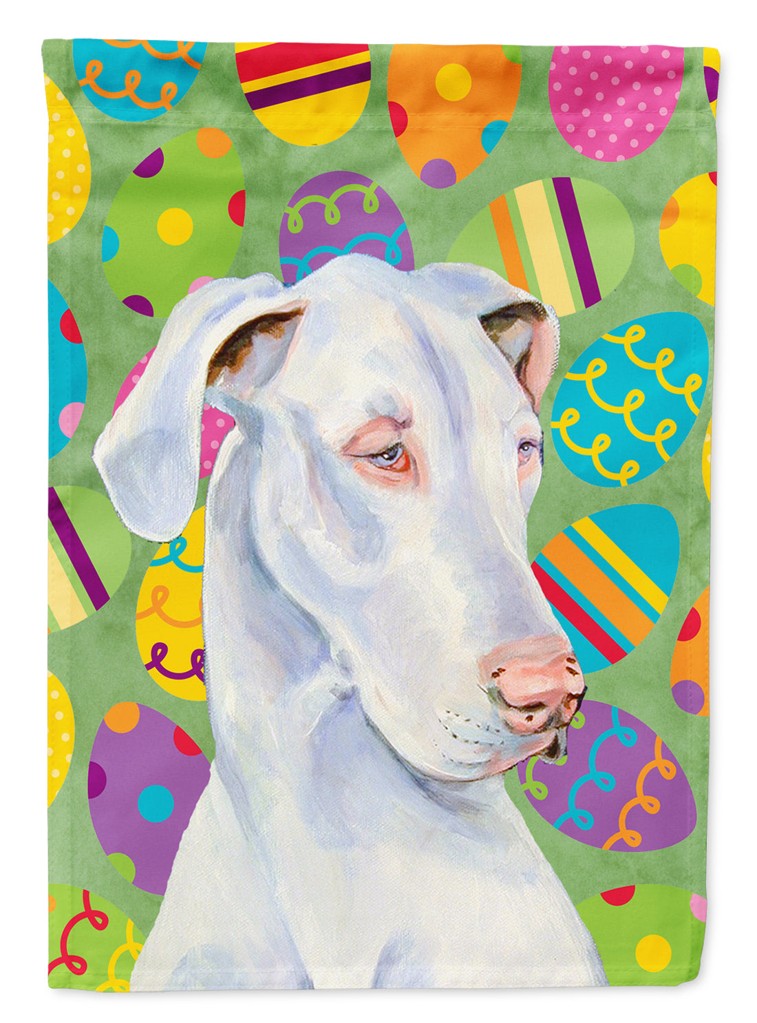 Great Dane Easter Eggtravaganza Flag Canvas House Size  the-store.com.