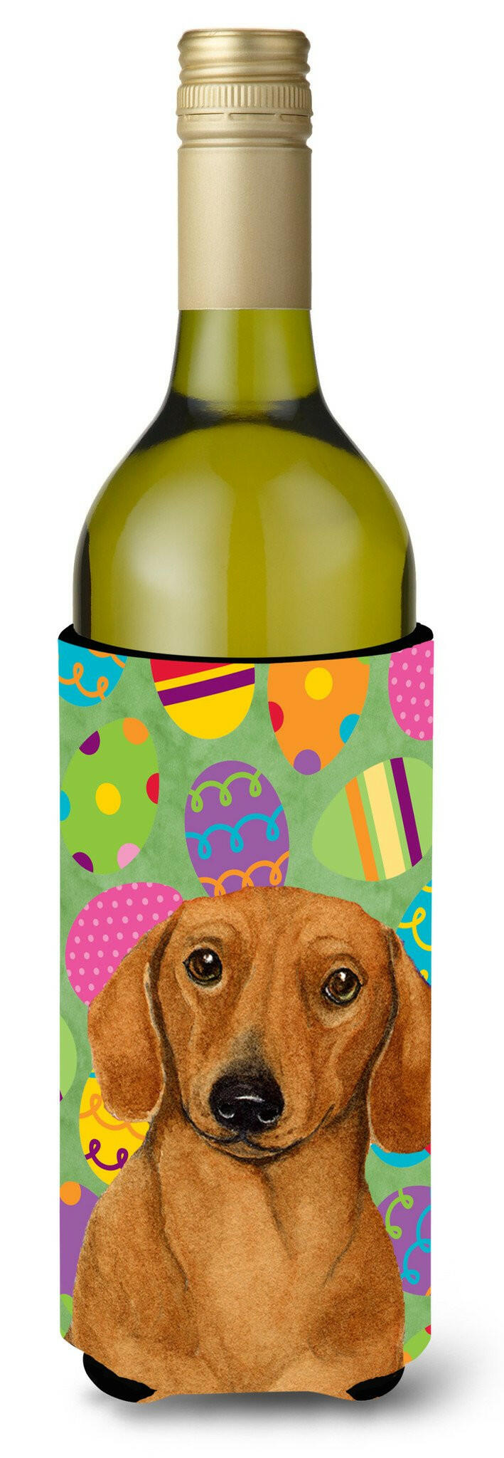 Dachshund Easter Eggtravaganza Wine Bottle Beverage Insulator Beverage Insulator Hugger by Caroline&#39;s Treasures