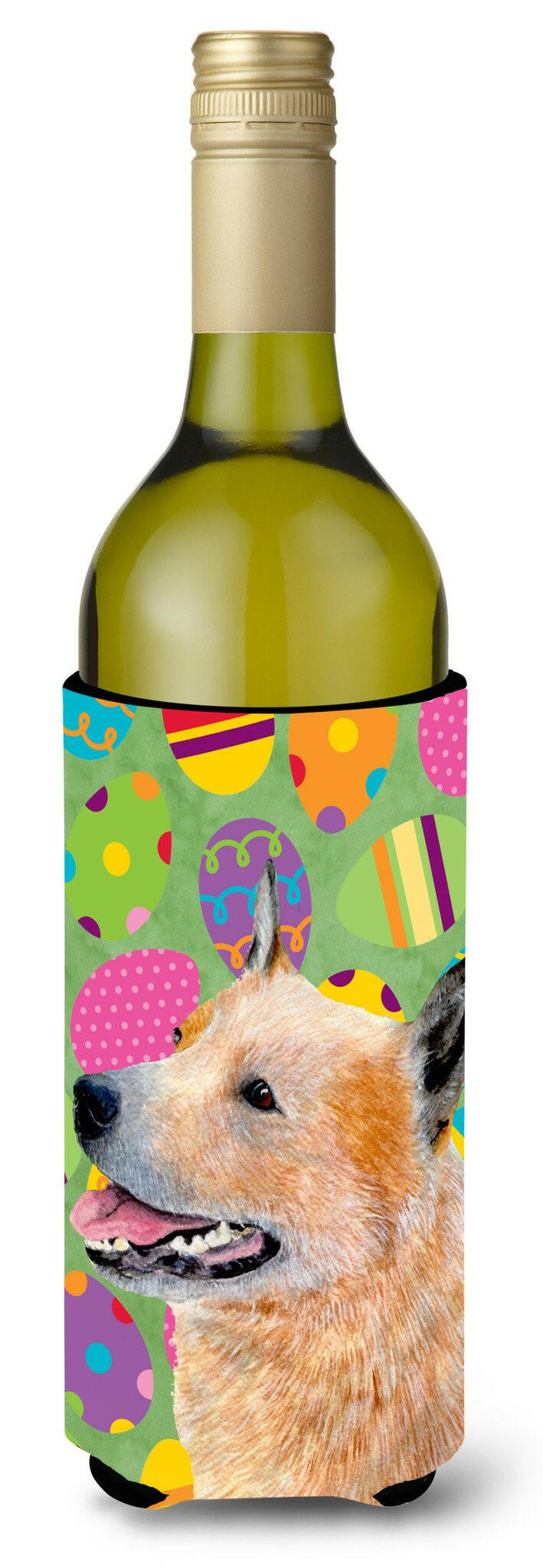 Australian Cattle Dog Easter Eggtravaganza Wine Bottle Beverage Insulator Beverage Insulator Hugger by Caroline's Treasures