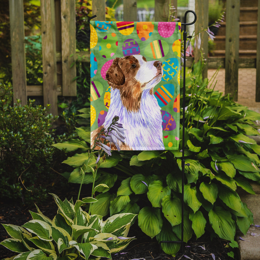 Australian Shepherd Easter Eggtravaganza Flag Garden Size  the-store.com.