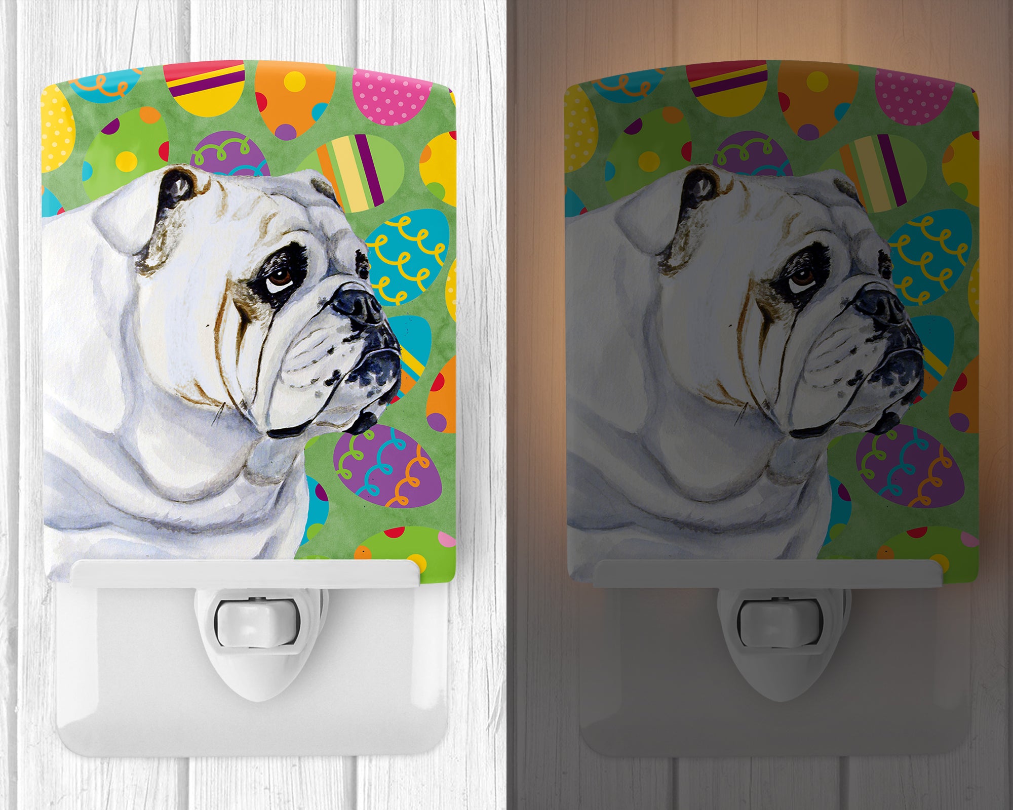 Bulldog English Easter Eggtravaganza Ceramic Night Light LH9409CNL - the-store.com