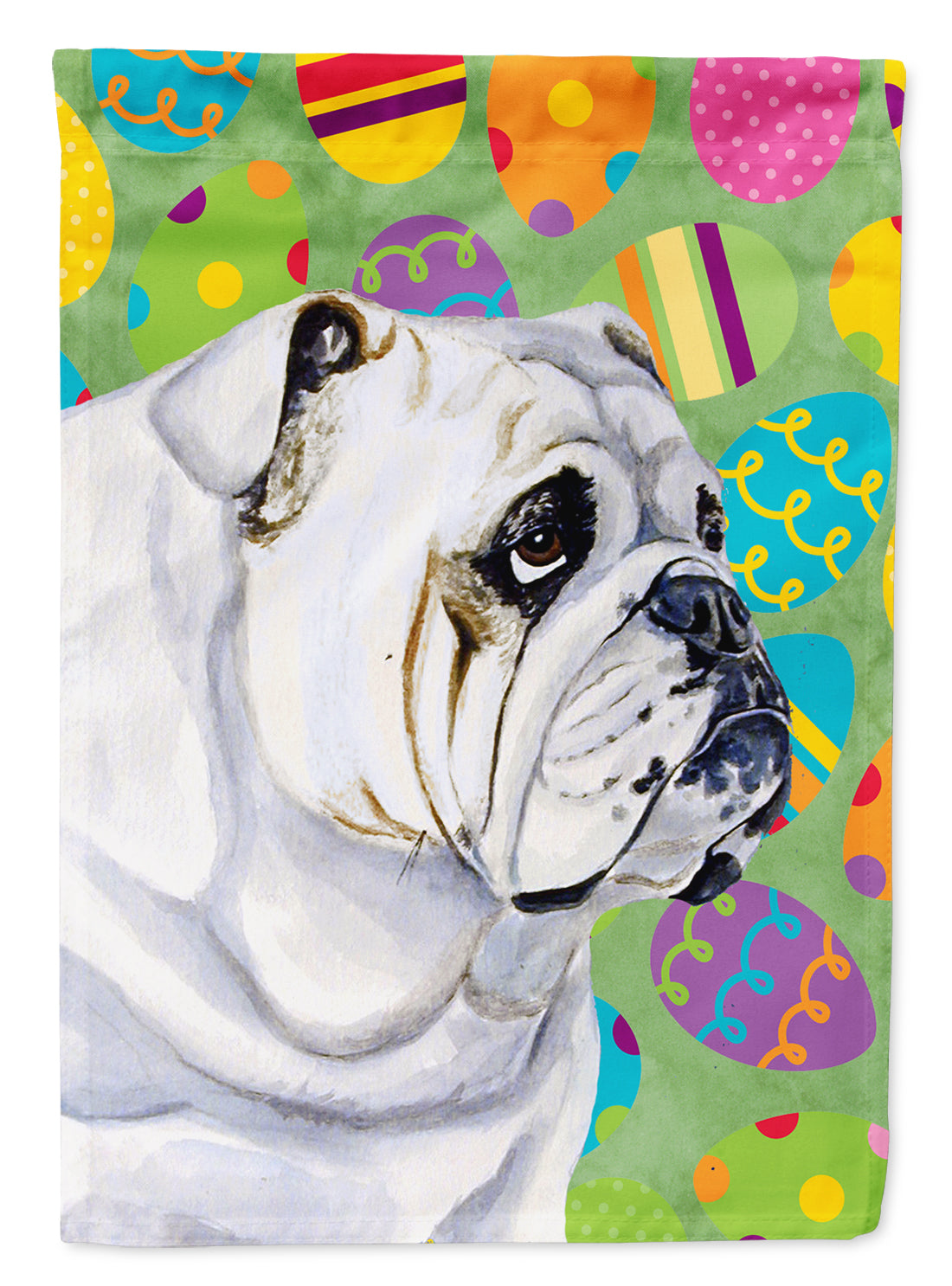 Bulldog English Easter Eggtravaganza Flag Garden Size  the-store.com.