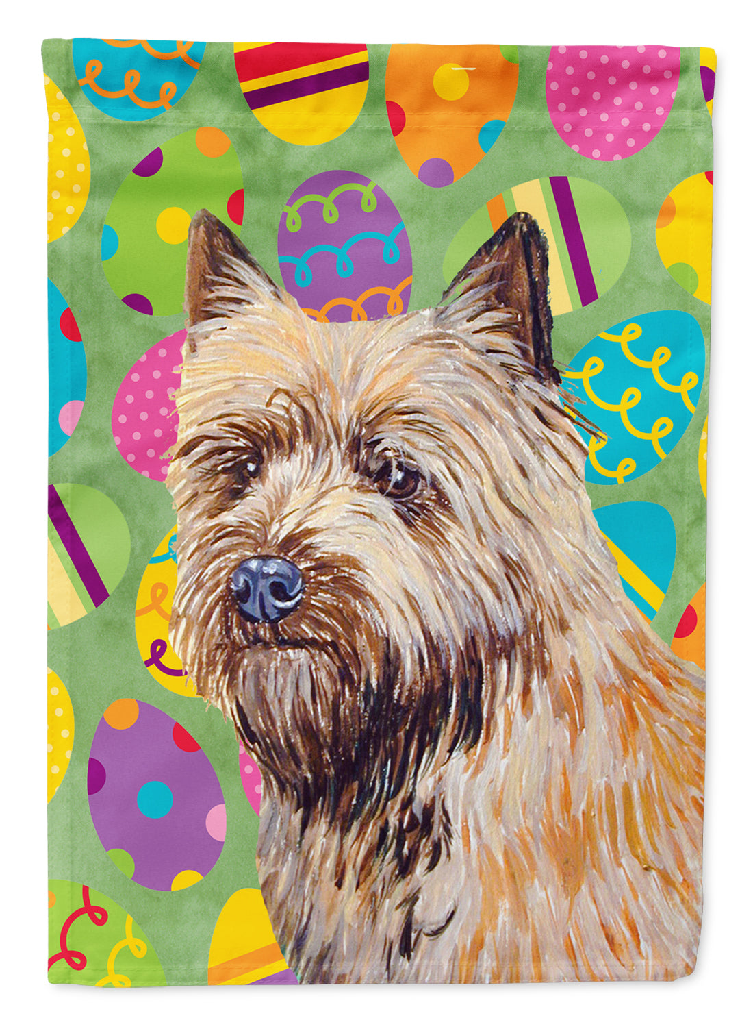 Cairn Terrier Easter Eggtravaganza Flag Canvas House Size  the-store.com.