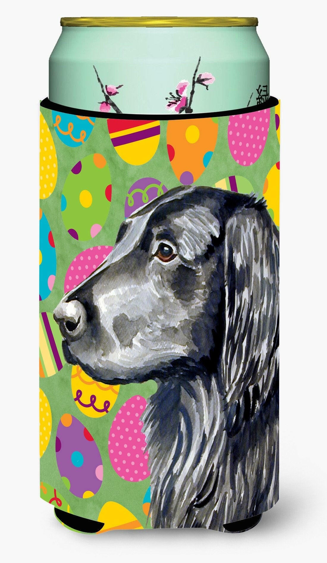 Flat Coated Retriever Easter Eggtravaganza  Tall Boy Beverage Insulator Beverage Insulator Hugger by Caroline&#39;s Treasures