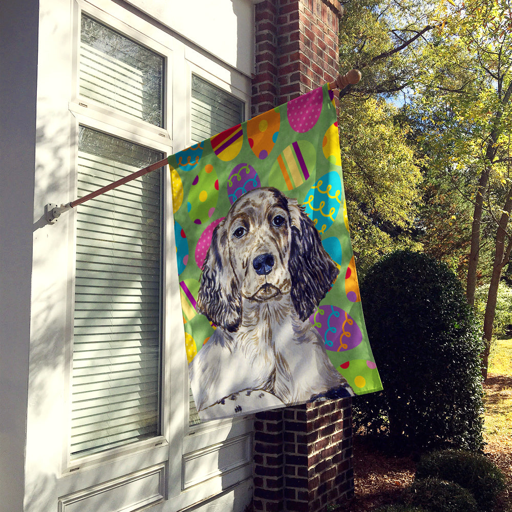 English Setter Easter Eggtravaganza Flag Canvas House Size  the-store.com.