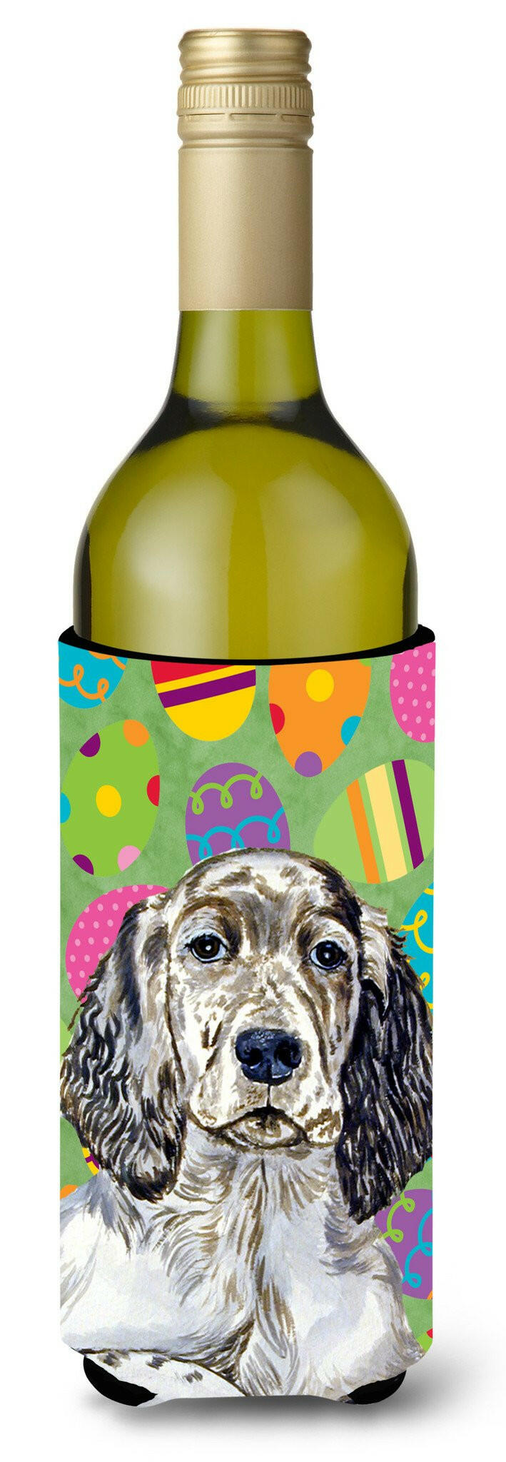 English Setter Easter Eggtravaganza Wine Bottle Beverage Insulator Beverage Insulator Hugger by Caroline&#39;s Treasures