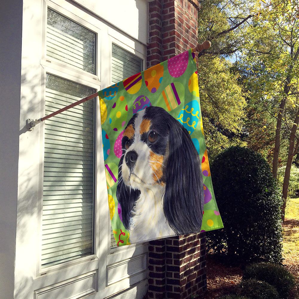 Cavalier Spaniel Easter Eggtravaganza Flag Canvas House Size  the-store.com.