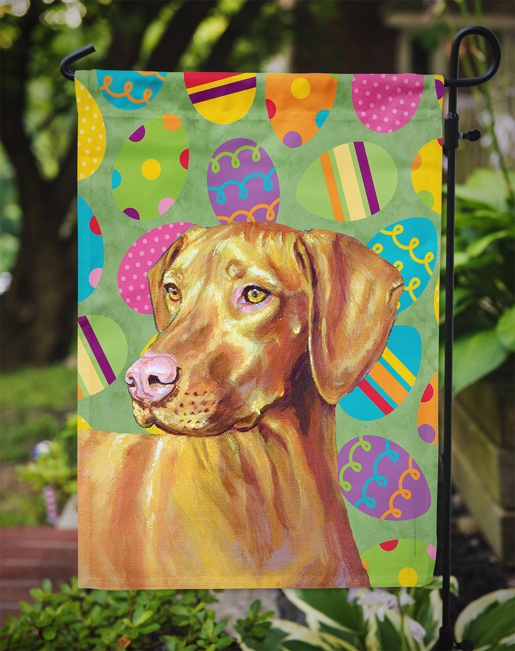 Vizsla Easter Eggtravaganza Flag Garden Size  the-store.com.