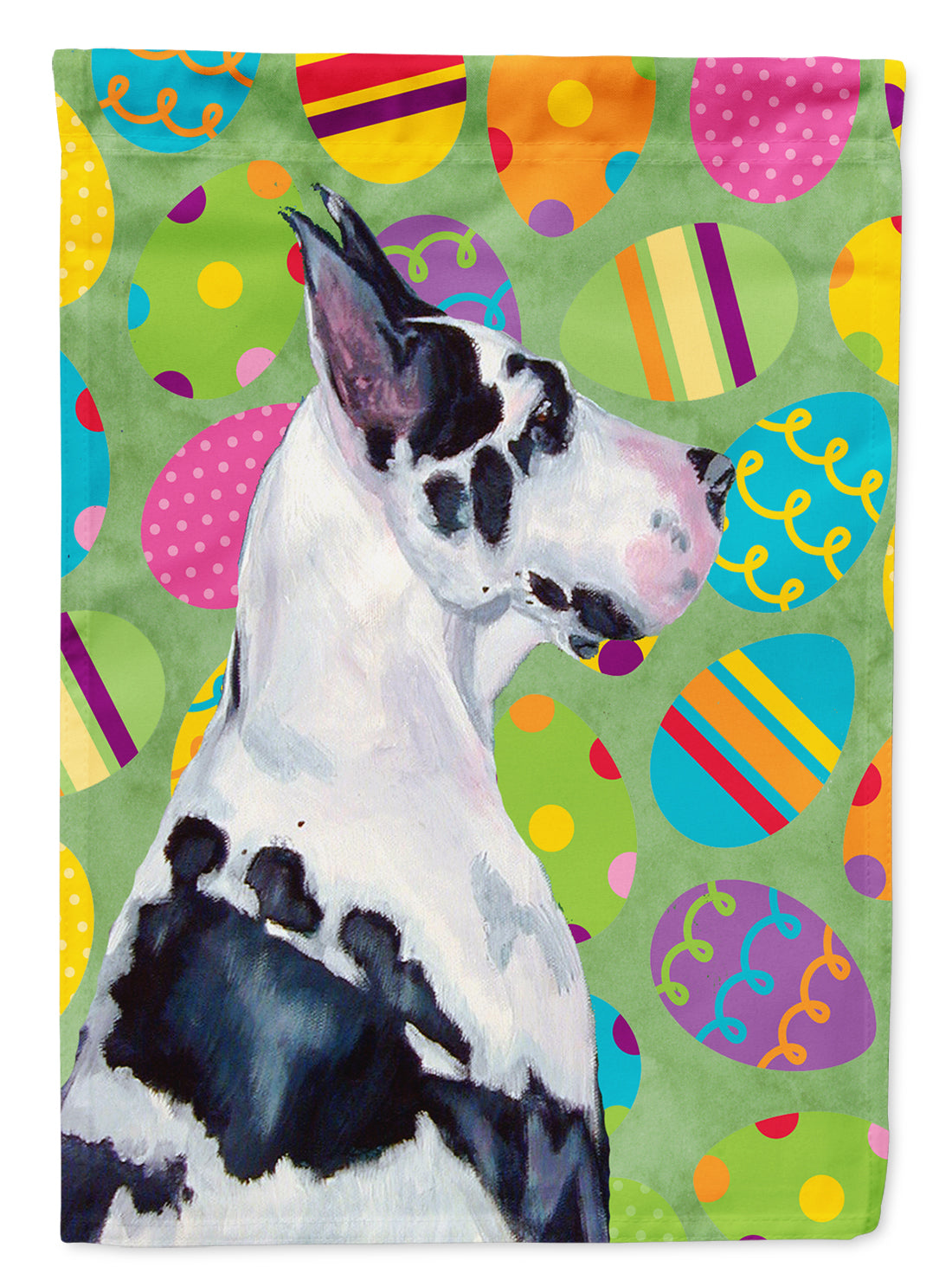 Great Dane Easter Eggtravaganza Flag Canvas House Size  the-store.com.