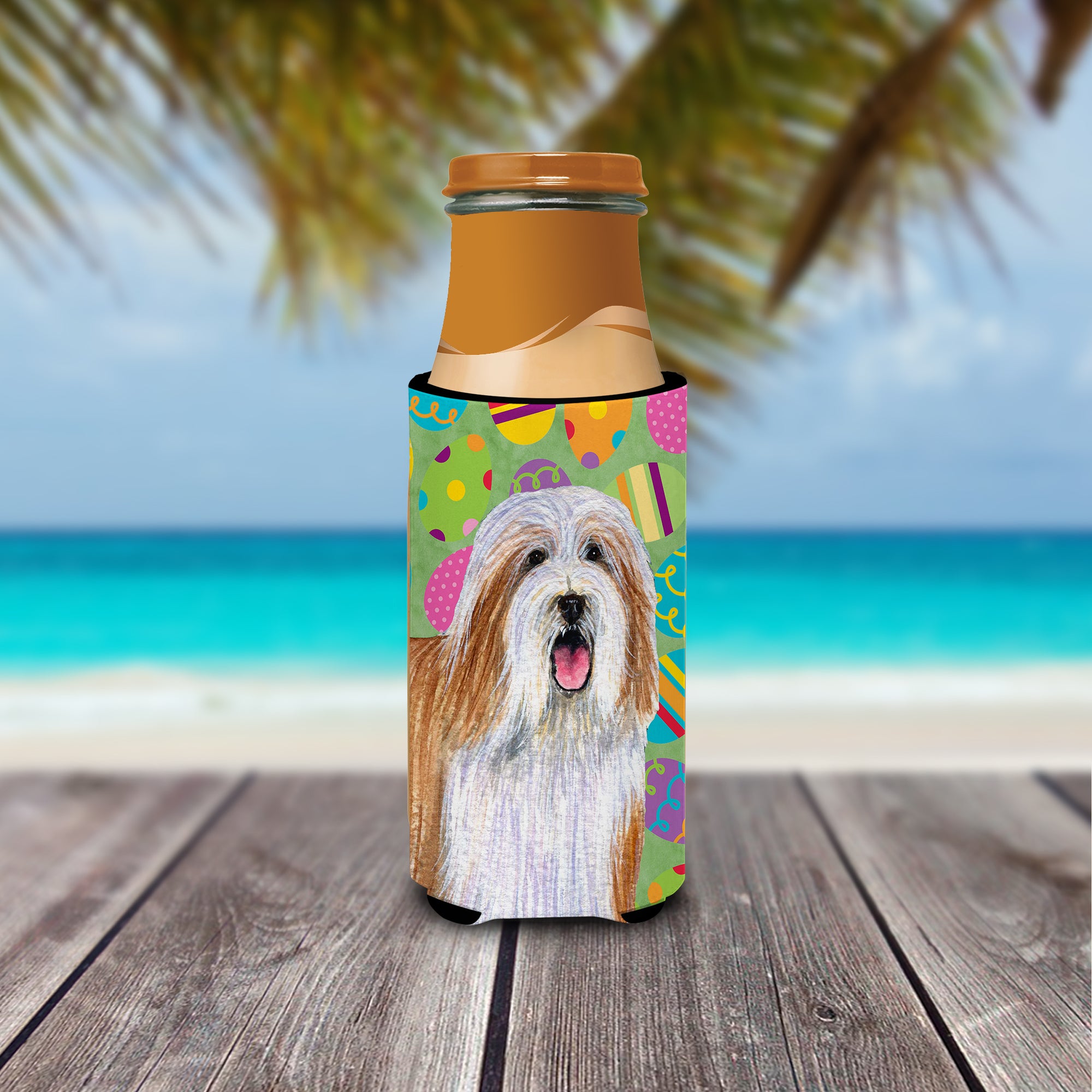 Bearded Collie Easter Eggtravaganza Ultra Beverage Insulators for slim cans LH9420MUK.