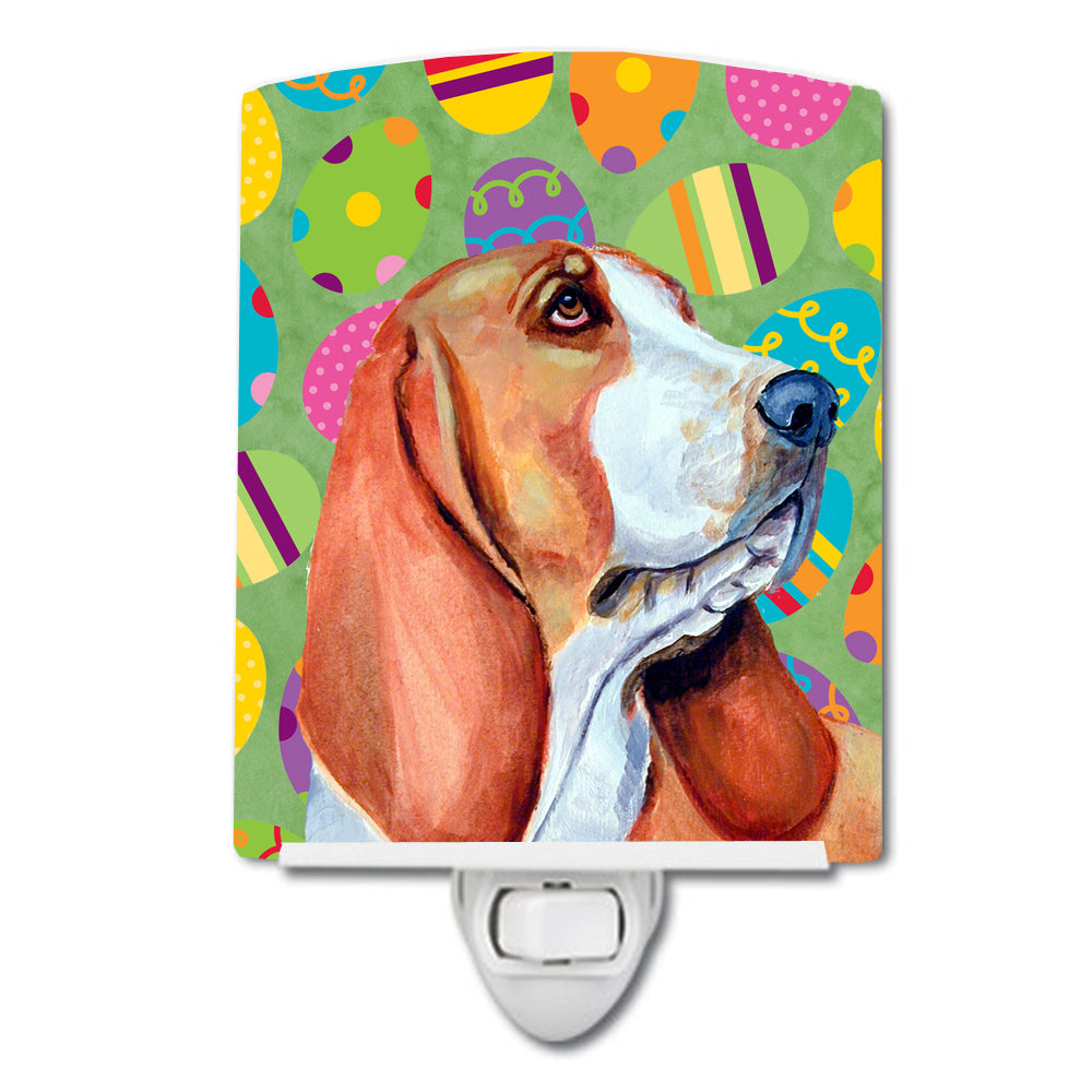 Basset Hound Easter Eggtravaganza Ceramic Night Light LH9422CNL - the-store.com