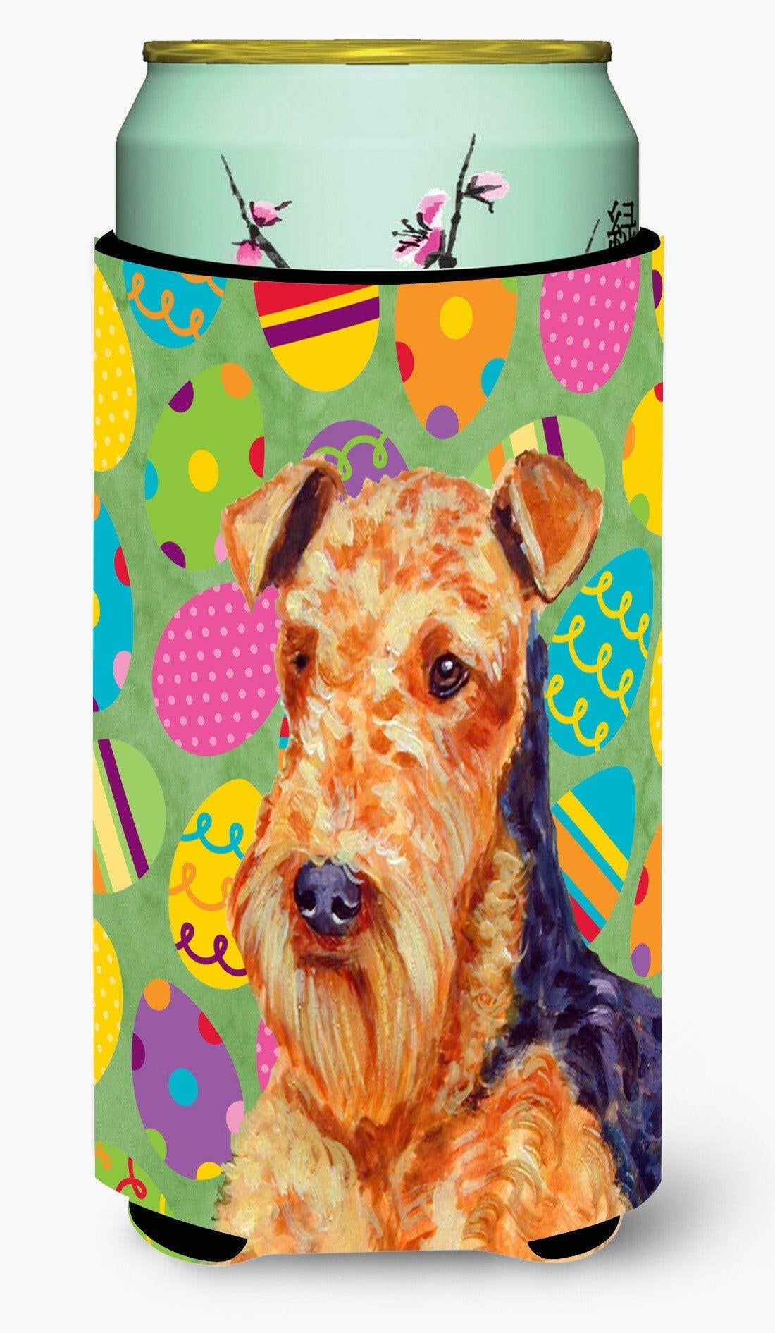 Airedale Easter Eggtravaganza  Tall Boy Beverage Insulator Beverage Insulator Hugger by Caroline&#39;s Treasures