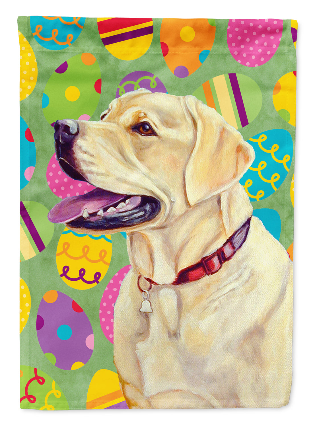 Labrador Easter Eggtravaganza Flag Canvas House Size  the-store.com.