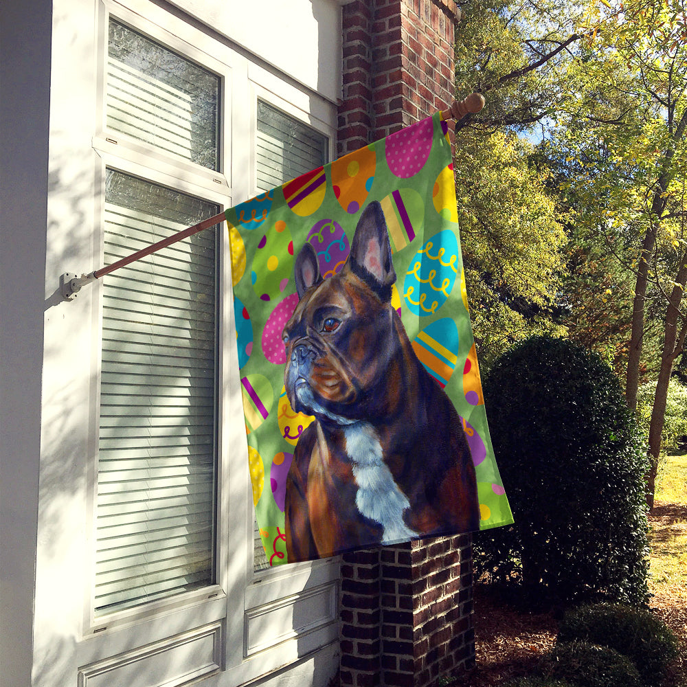 French Bulldog Easter Eggtravaganza Flag Canvas House Size  the-store.com.