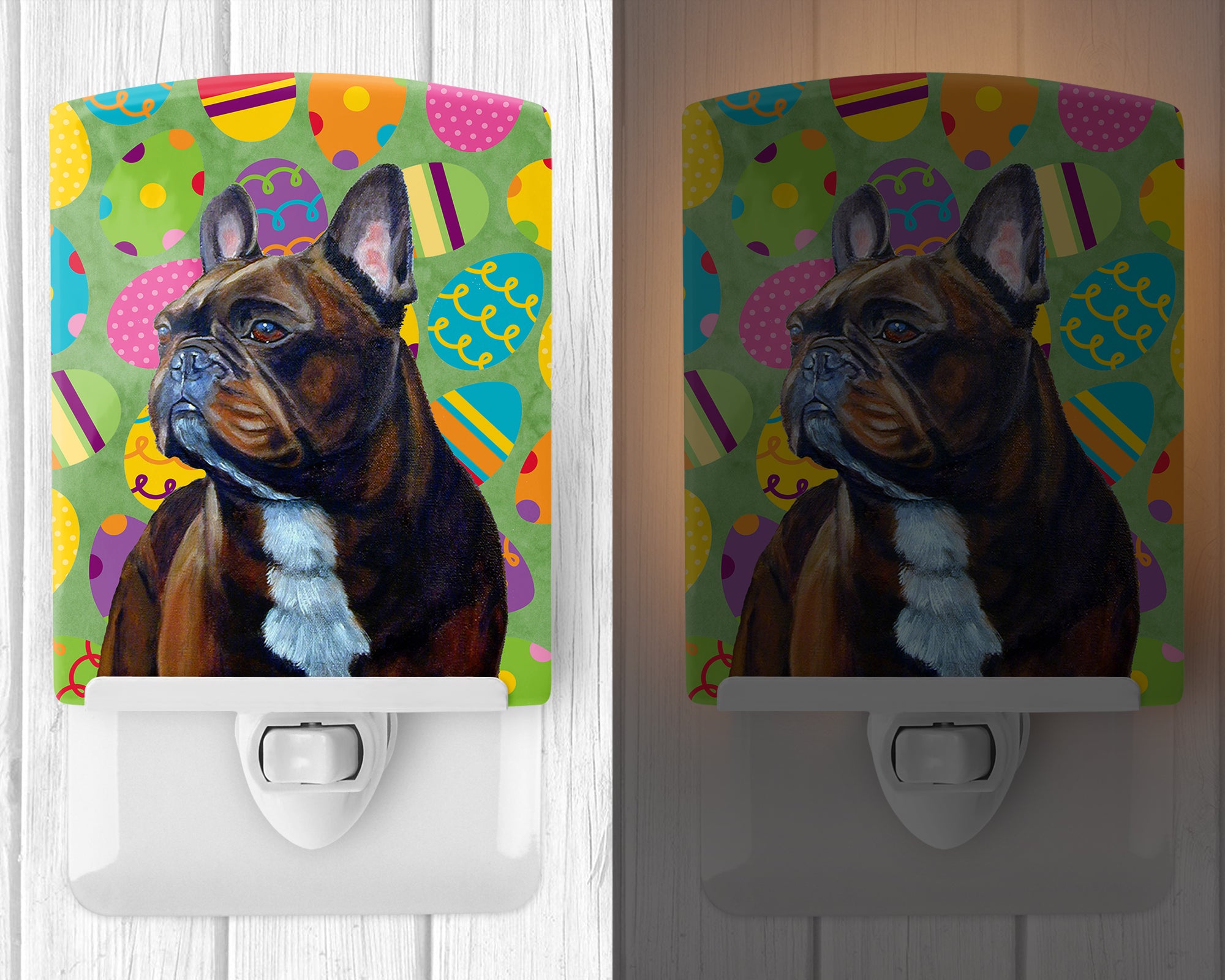 French Bulldog Easter Eggtravaganza Ceramic Night Light LH9430CNL - the-store.com