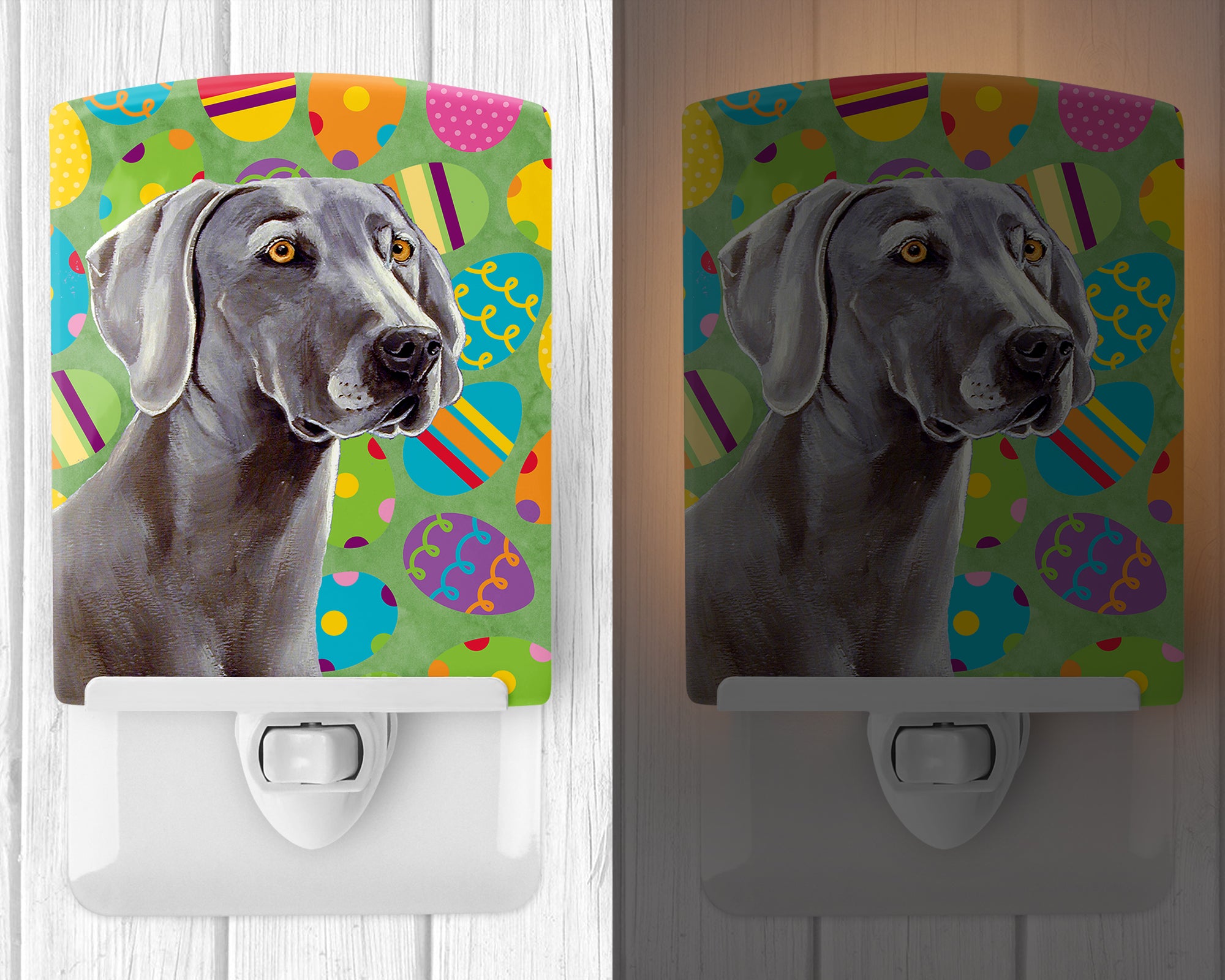 Weimaraner Easter Eggtravaganza Ceramic Night Light LH9431CNL - the-store.com