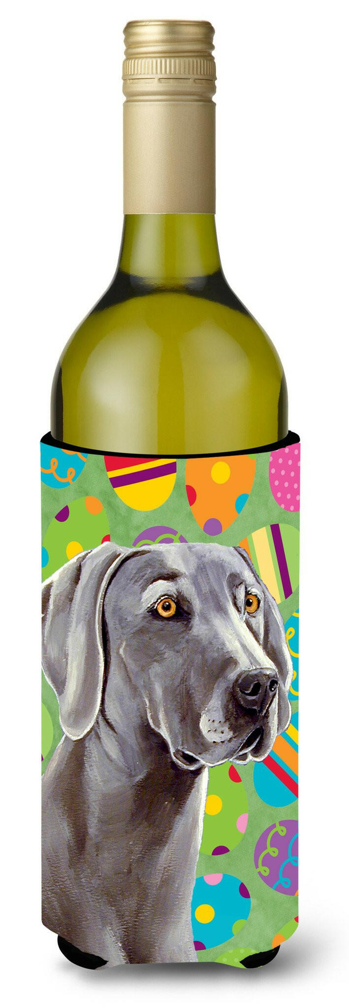 Weimaraner Easter Eggtravaganza Wine Bottle Beverage Insulator Beverage Insulator Hugger by Caroline's Treasures