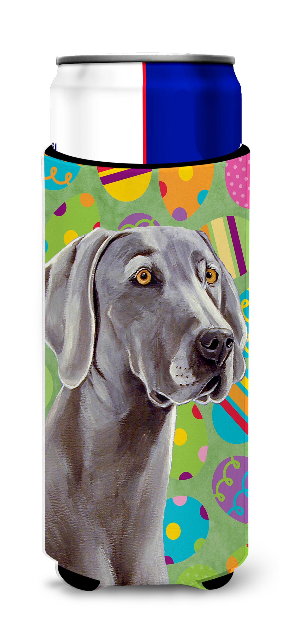 Weimaraner Easter Eggtravaganza Ultra Beverage Insulators for slim cans LH9431MUK.