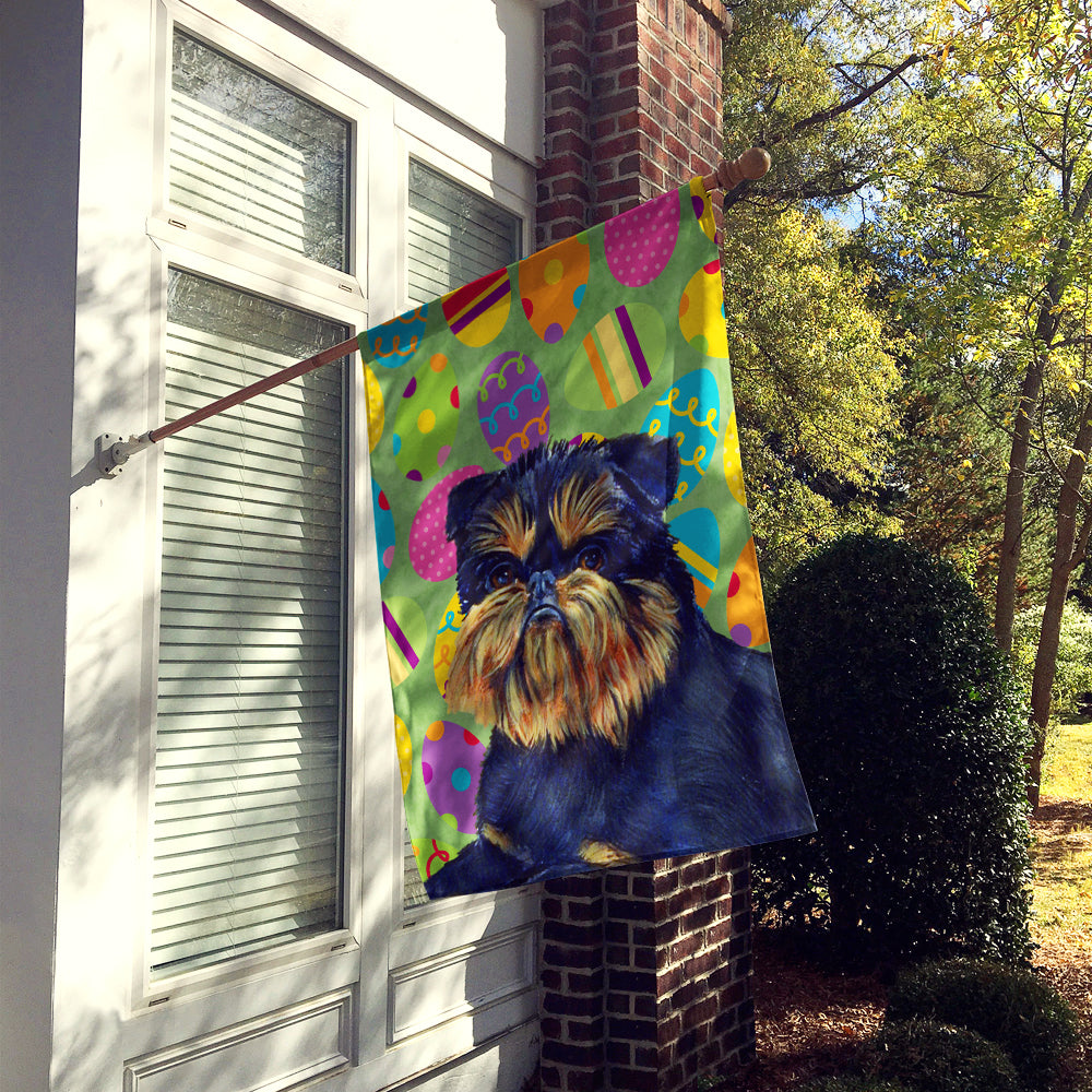 Brussels Griffon Easter Eggtravaganza Flag Canvas House Size  the-store.com.