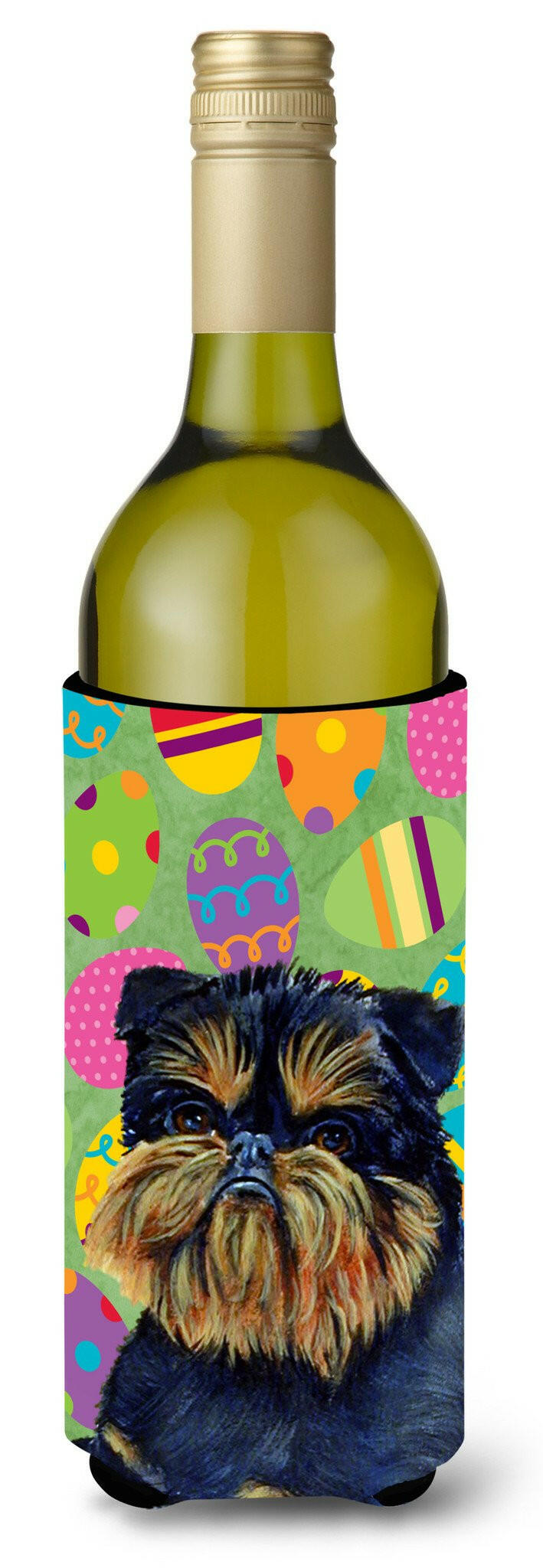 Brussels Griffon Easter Eggtravaganza Wine Bottle Beverage Insulator Beverage Insulator Hugger LH9433LITERK by Caroline&#39;s Treasures