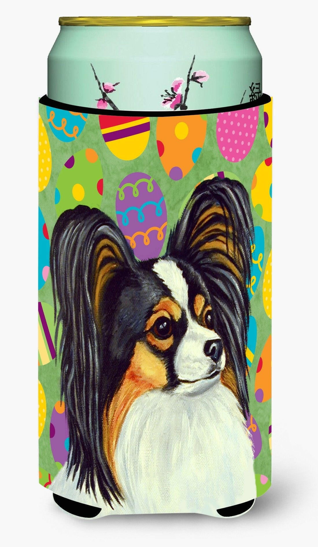 Papillon Easter Eggtravaganza  Tall Boy Beverage Insulator Beverage Insulator Hugger by Caroline's Treasures