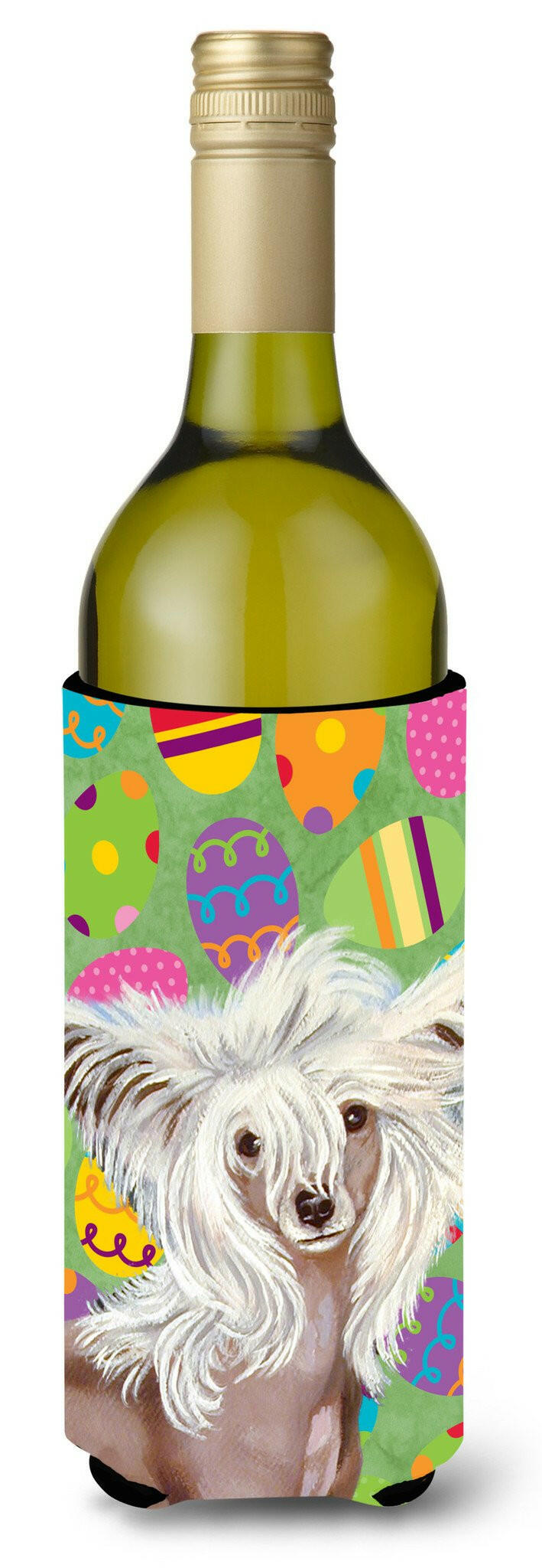 Chinese Crested Easter Eggtravaganza Wine Bottle Beverage Insulator Beverage Insulator Hugger by Caroline's Treasures