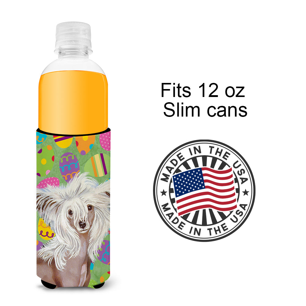 Chinese Crested Easter Eggtravaganza Ultra Beverage Insulators for slim cans LH9437MUK.