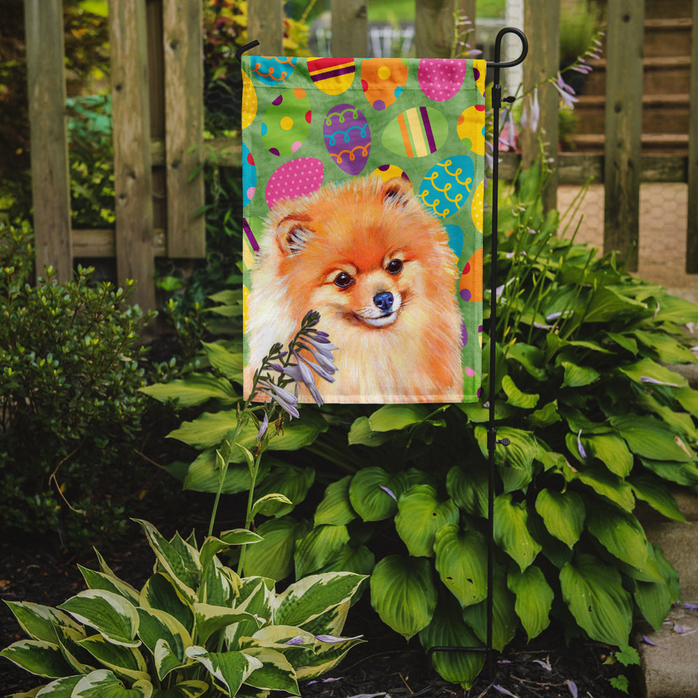 Pomeranian Easter Eggtravaganza Flag Garden Size  the-store.com.