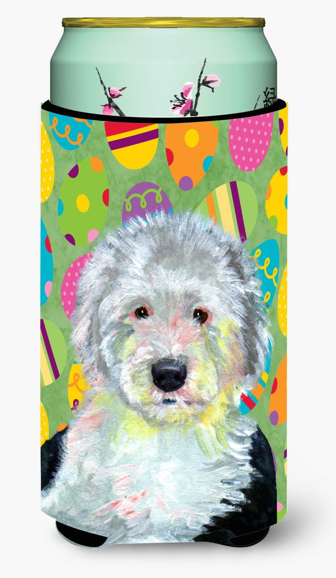 Old English Sheepdog Easter Eggtravaganza  Tall Boy Beverage Insulator Beverage Insulator Hugger by Caroline's Treasures