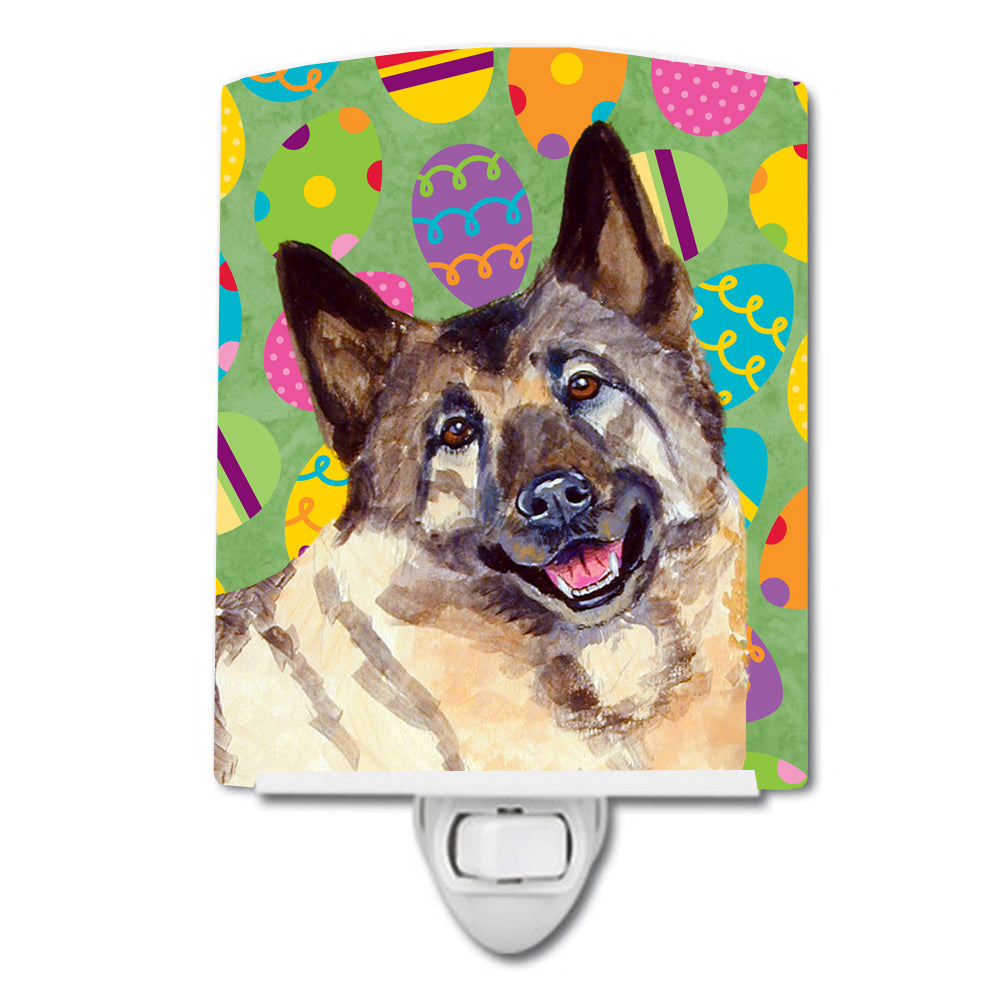 Norwegian Elkhound Easter Eggtravaganza Ceramic Night Light LH9443CNL - the-store.com