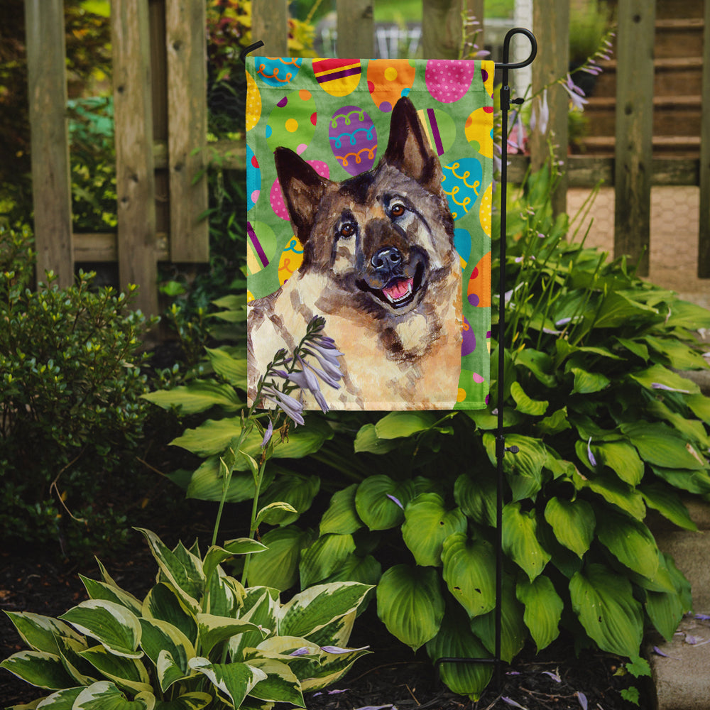 Norwegian Elkhound Easter Eggtravaganza Flag Garden Size  the-store.com.