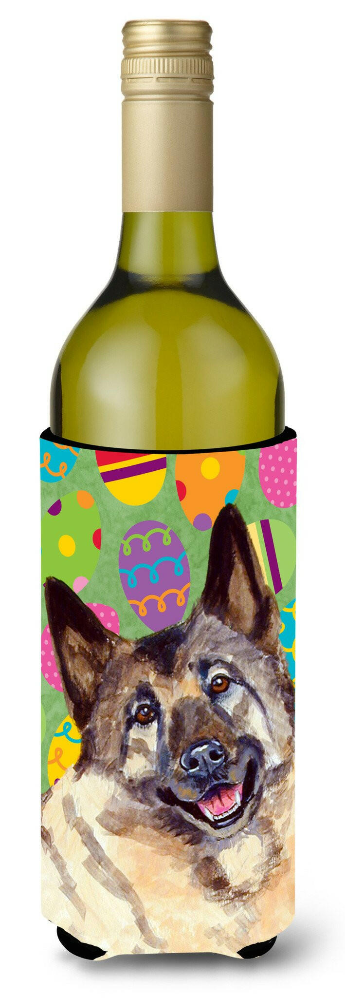 Norwegian Elkhound Easter Eggtravaganza Wine Bottle Beverage Insulator Beverage Insulator Hugger by Caroline's Treasures