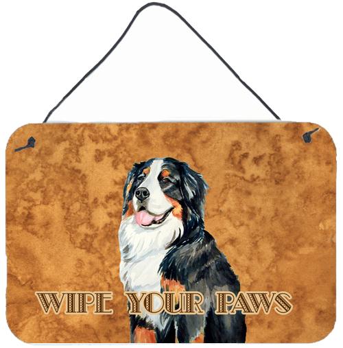 Bernese Mountain Dog Wipe your Paws Aluminium Metal Wall or Door Hanging Prints by Caroline's Treasures