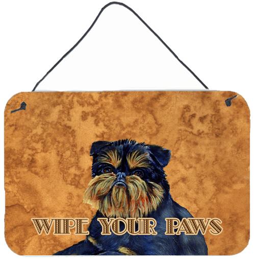 Brussels Griffon Wipe your Paws Aluminium Metal Wall or Door Hanging Prints by Caroline's Treasures