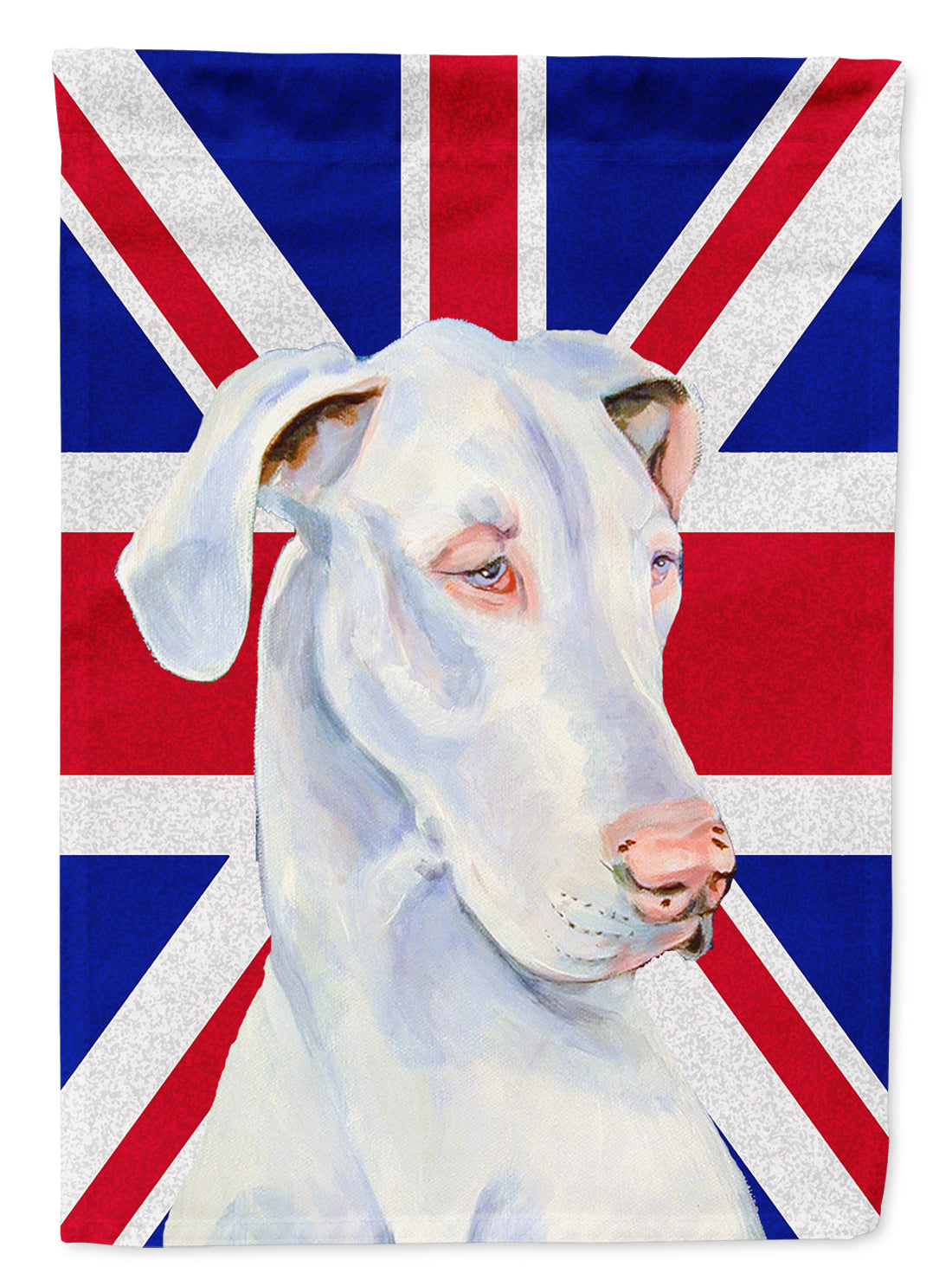 Great Dane with English Union Jack British Flag Flag Garden Size LH9465GF  the-store.com.