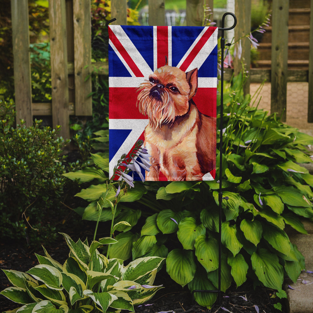 Brussels Griffon with English Union Jack British Flag Flag Garden Size LH9466GF  the-store.com.