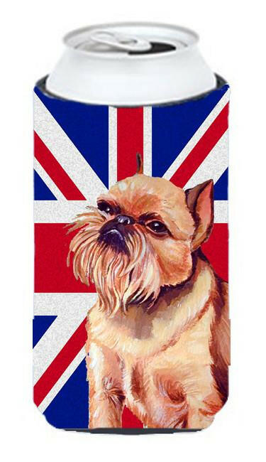 Brussels Griffon with English Union Jack British Flag Tall Boy Beverage Insulator Hugger LH9466TBC by Caroline's Treasures