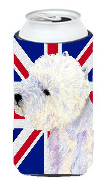 Westie with English Union Jack British Flag Tall Boy Beverage Insulator Hugger LH9467TBC by Caroline&#39;s Treasures